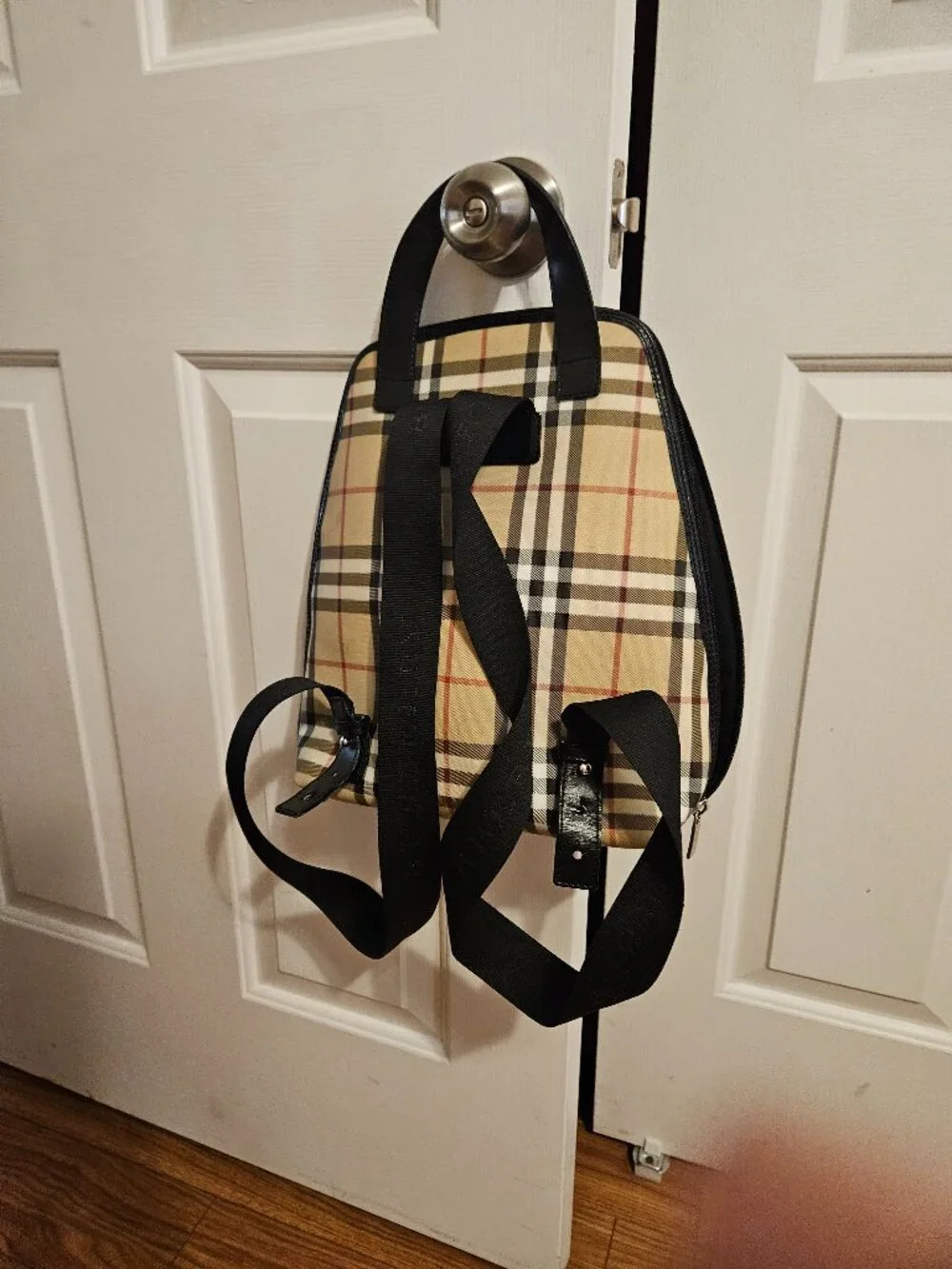 burberry check backpack